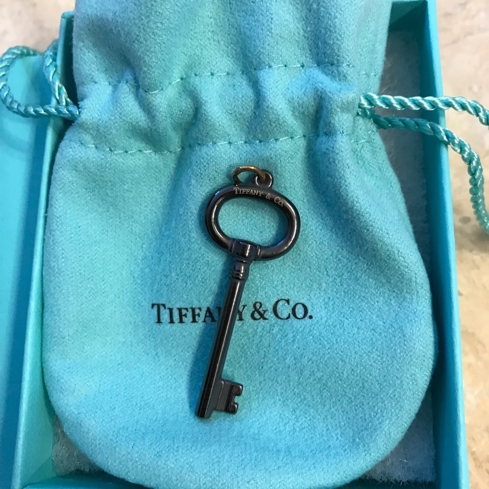 Tiffany Black Titanium Oval Key Pendant